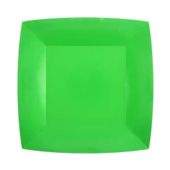 Assietter Fyrkantiga 18 cm - Gröna 10-pack