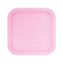 Assietter Fyrkantiga 17 cm Ljusrosa 16-pack