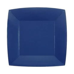 Assietter Fyrkantiga 18 cm - Mörkblå 10-pack