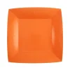 Assietter Fyrkantiga 18 cm - Orange 10-pack