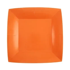 Assietter Fyrkantiga 18 cm - Orange 10-pack