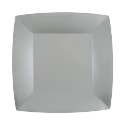 Assietter Fyrkantiga 18 cm - Silver 10-pack