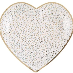 Baby Boy Dots - Hjärtformade tallrikar 10-pack