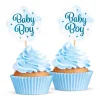Baby Boy Muffinsdekorationer 12-pack