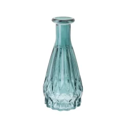 Blå diamantformade glasvaser 14,5 cm i 12-pack