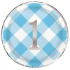 Blårutiga Tallrikar - 1 år 8-pack