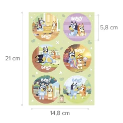 Bluey Muffinsbilder Sockerpasta 6-pack