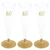 Champagneglas med guldfot 60 år 6-pack