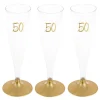 Champagneglas med guldfot 50 år 6-pack