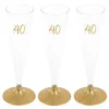 Champagneglas med guldfot 40 år 6-pack