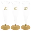 Champagneglas med guldfot 30 år 6-pack