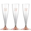 Champagneglas med roseguldfot 18 år 6-pack