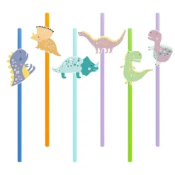 Dinosaurie Sugrör 6-pack