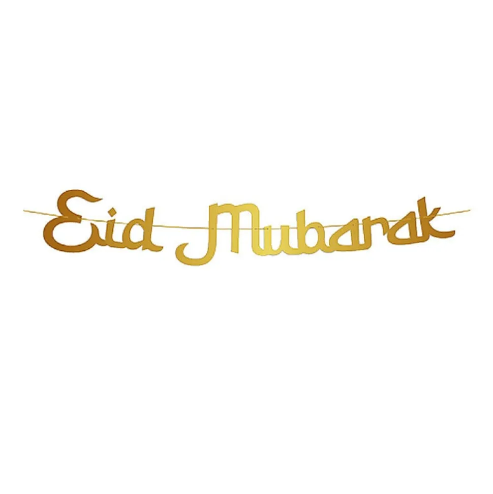 Eid Mubarak - Girlang Guldfolierad 2 meter