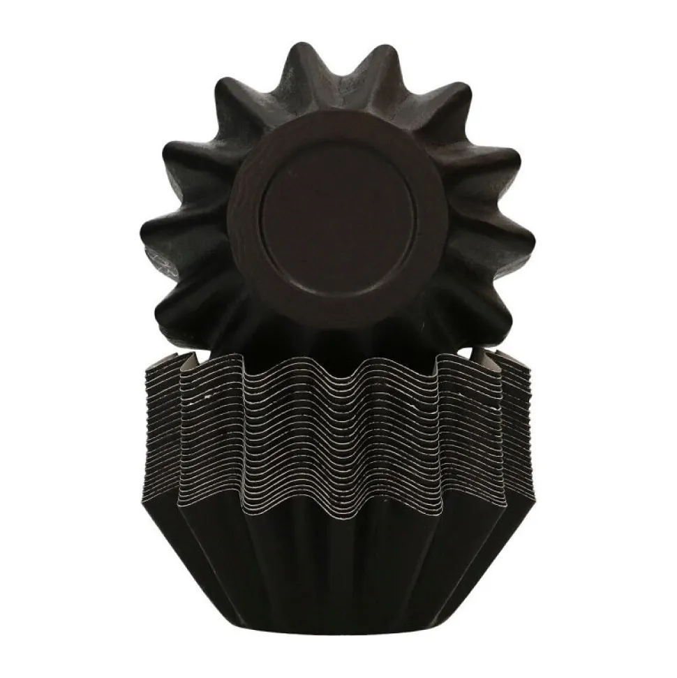 FunCakes - Muffinsformar Blomformade Svarta 48-pack