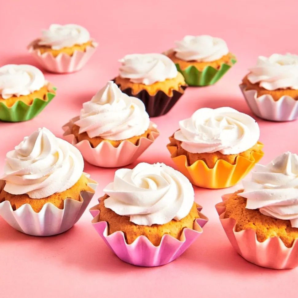 FunCakes - Muffinsformar Blomformade Svarta 48-pack