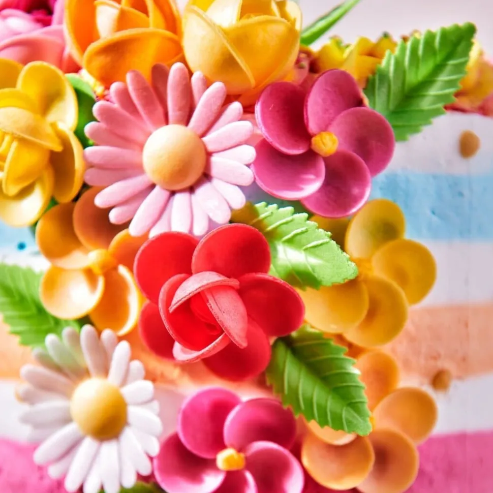 FunCakes - Ätbara Oblatblommor, Frangipani med blad 15-pack