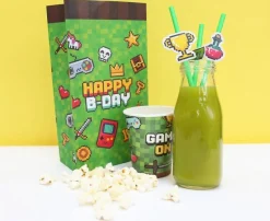Game On - Pappsugrör 8-pack