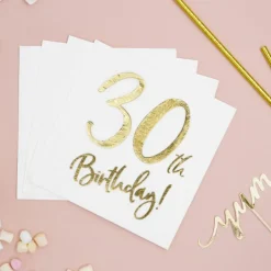 Guld 30 år - Servetter 20-pack