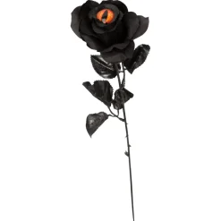 Halloweendekoration Svart Ros 43 cm