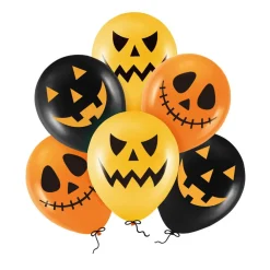 Halloween Scary Pumpkin Ballongmix 6-pack