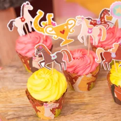 Hästar Cake Toppers 9-pack