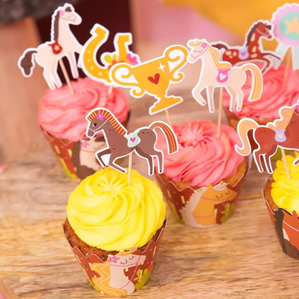 Hästar Cake Toppers 9-pack
