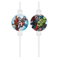Mighty Avengers - Pappsugrör 4-pack