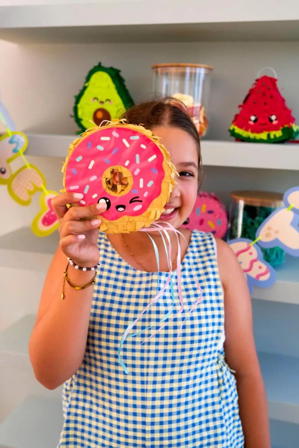 Mini Piñatas Kawaii Donut & Glass