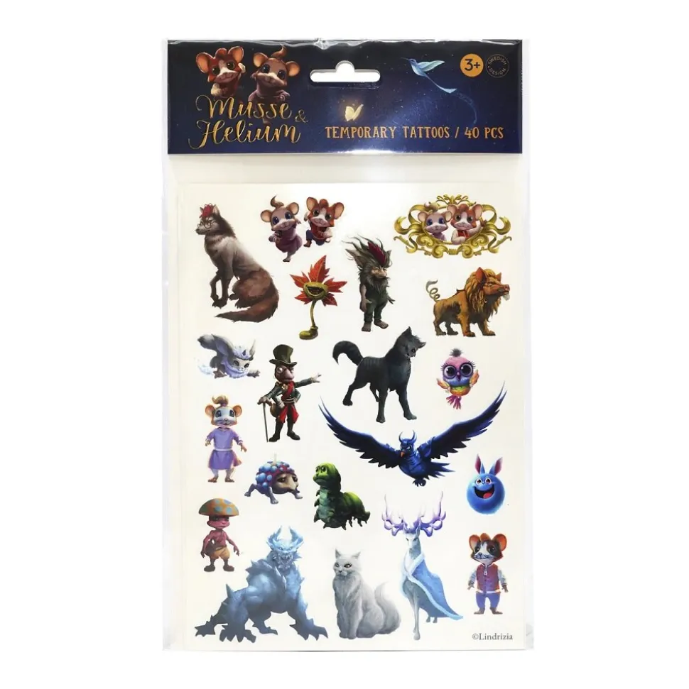 Musse & Helium - Barntatueringar 40-pack