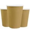 Pappmuggar 250 ml - Guld 10-pack