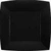 Papptallrikar Fyrkantiga 23 cm - Svarta 10-pack