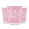 Pink Heart Babyshower - Pappmuggar 8-pack