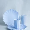Plasttallrikar, Pastellblå 22 cm 4-pack
