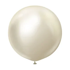 Premium Latexballonger White Gold Chrome 60 cm 2-pack