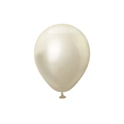 Premium Latexballonger White Gold Chrome 13 cm 25-pack