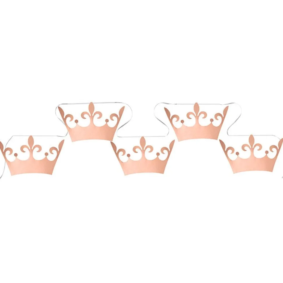 Princess - Girlang med kronor i roséguld 6 meter