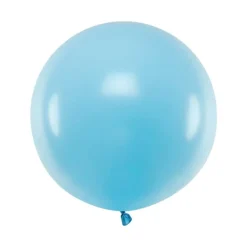 Rund ballong, Pastell ljusblå 60 cm (styckvis)