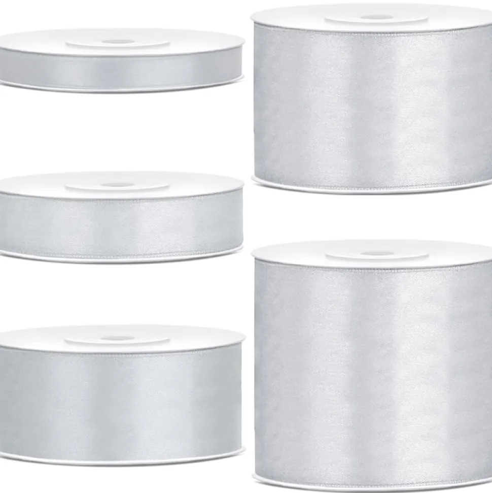 Satinband - Silver 25 meter