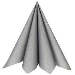 Servetter Premium Textilstruktur 40 cm - Silver 20-pack