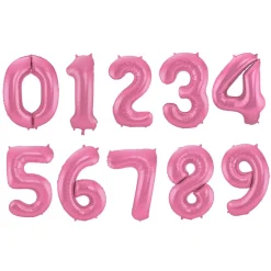 Sifferballonger Matt Rosa 86 cm