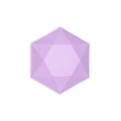 Skål Decor Premium Hexagon 16 cm Lila 6-pack