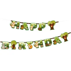 Skogsvänner - Girlang Happy Birthday 210 cm