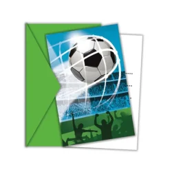Soccer Fans - Inbjudningskort med kuvert 6-pack