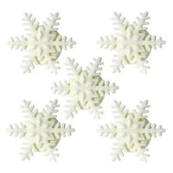 Sockerdekorationer Snöflingor 5-pack