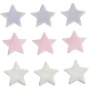 Sockerdekorationer Stjärnor rosa/vit/lila 9-pack