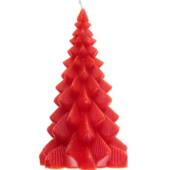 Stearinljus Julgran Röd 16 cm