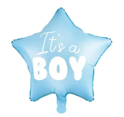 Stjärnformad folieballong It´s a boy