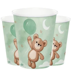 Teddybjörn Babyshower - Pappmuggar 8-pack