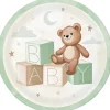 Teddybjörn Babyshower - Tallrikar 8-pack